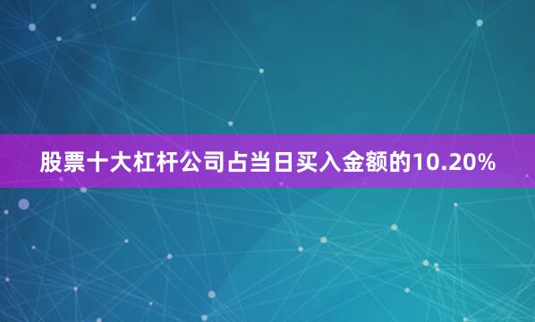 股票十大杠杆公司占当日买入金额的10.20%